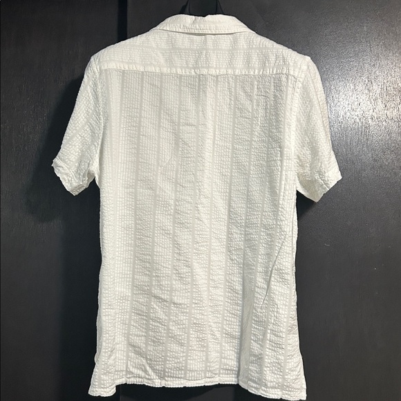 Nautica Men's White Textured Short Sleeve Shirt - Picture 3 of 3